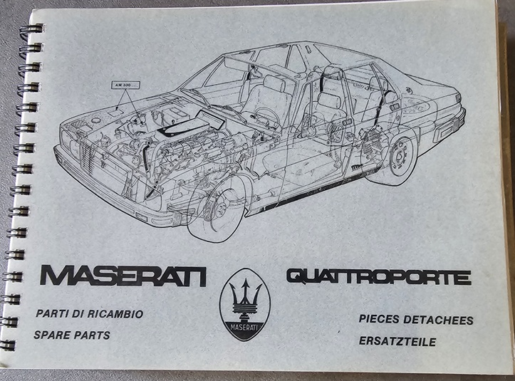 mazerati parts book