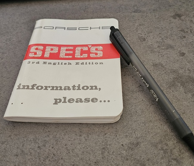 porsche specidication de poche